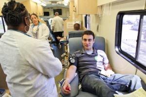 Giving blood was easy for first-timer Tony