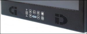 Speakers on the front bezel of the Rack Mount Hinge
