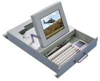Original SlimLine flip-up display with keyboard and touch pad - circa 1992