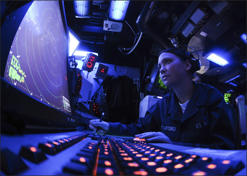 Sailor at workstation