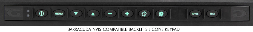 Barracuda NVIS-compatible backlit silicone keypad Barracuda NVIS-compatible backlit silicone keypad