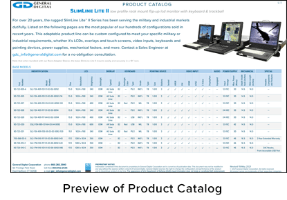 SlimLine Lite II Product Catalog